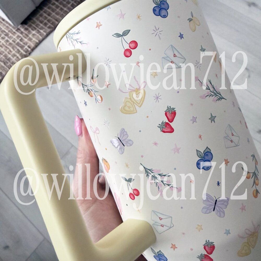 “Berries and Cream" Acta HydroJug 40 oz Traveler Tumbler - Limited Edition - Picture 8 of 12